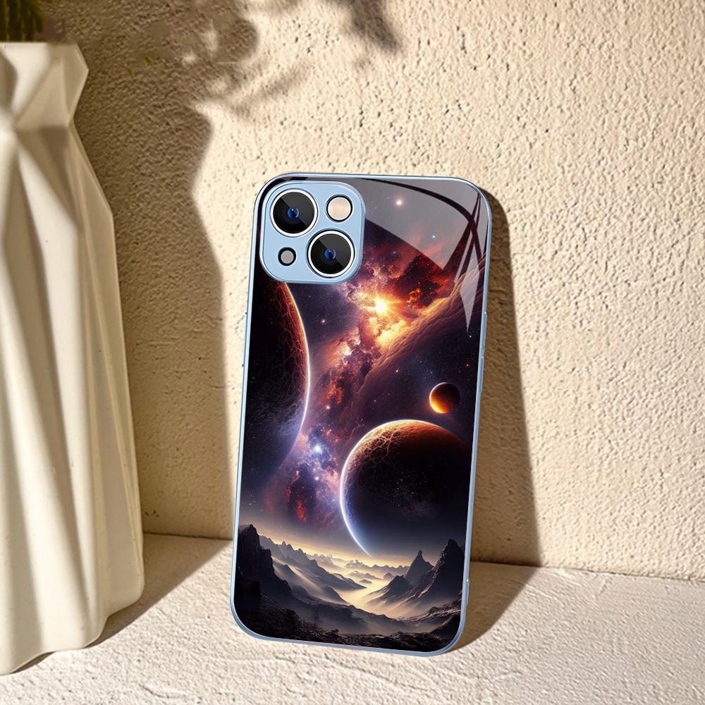 Чехол для телефона 'Космическая Вселенная Галактика' для iPhone 14 13 12 Mini 11 Pro XS Max X XR 14 Plus Защитное стекло
