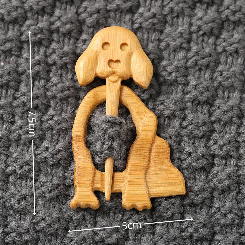 Новая деревянная брошь-булавка с рисунком животного - уникальный подарок