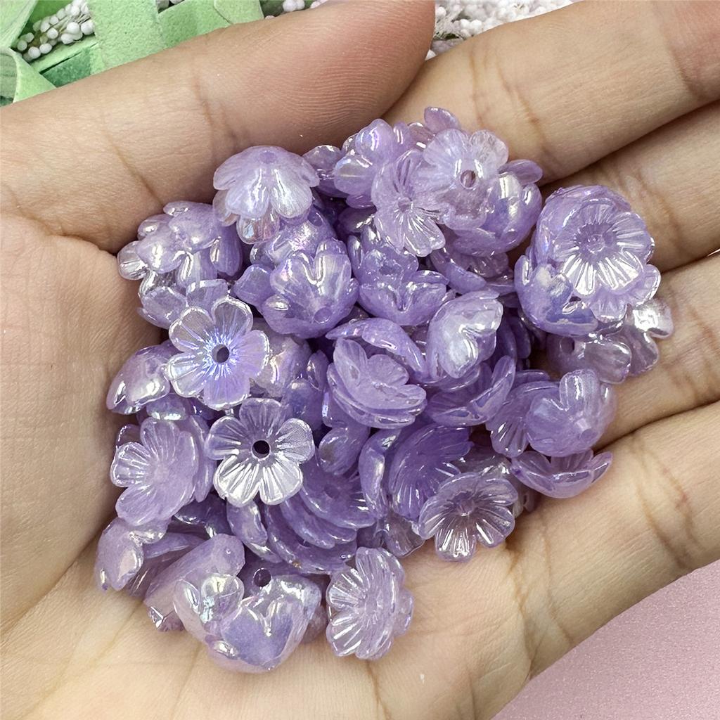 300Pcs Loose Beads Fashion DIY Small Daisy Flower 10.5mm Acrylic Jewelry Making Pendant