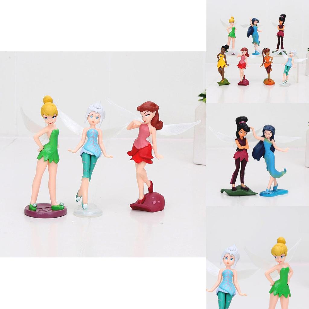 Очаровательный набор из 7 фигурок феи Динь-Динь Tinkerbell Для детей С подставками