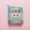Labubu Small Wallet Girly Short Cute Folding Card Holder Student Small ID Wallet Coin Purse
