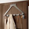 Triangle Over The Door Hooks,Carbon Steel Hanging Organizers Rack with 6 Hooks for Clothes Bags,Door Hanger for Bathroom Kitchen