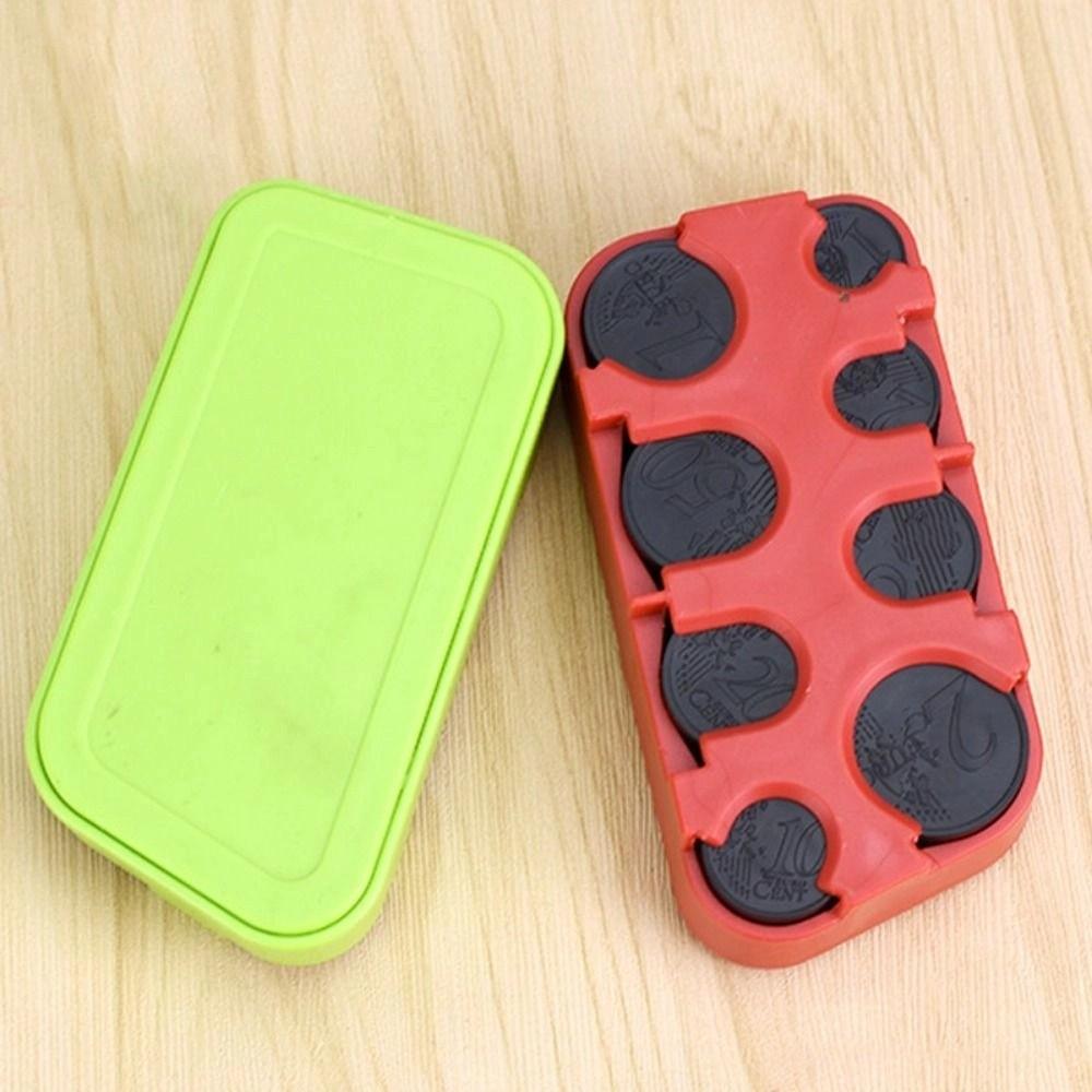 Plastic Purse Kids Gift Wallet Car Coin Changer Coin Dispenser Euro Coin Box Coin Pocket Cases