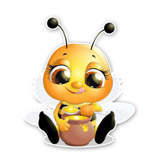 Стикер стены мультфильм пчела узор ПВХ холодильники дверь наклейка украшения