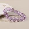 Lavender Amethyst Round Bead Bracelet - Natural Ice Fairy Design