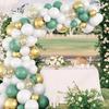 Винтажный зеленый арочный венок из воздушных шаров Свадебная композиция Реквизит Украшения для вечеринки по случаю дня рождения