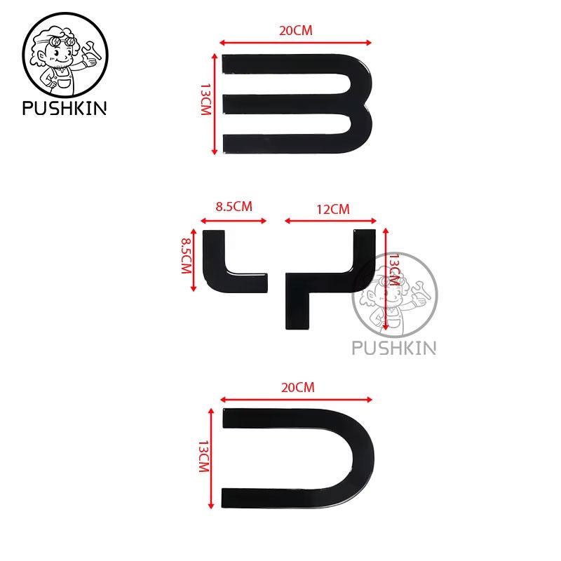 AAYF1 For BYD Shark 6 Trunk Standard 3D Badge Logo Sticker Glossy Black Sticker Decoration Automobiles Parts Accesorios Para