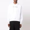 Off-White Акриловая толстовка с капюшоном Arrow Over, белые/фуксия, мужские топы OMBB037F21FLE0150132