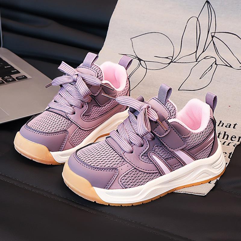 Обувь для девочек 2025 новая весна и осень детские сетчатые кроссовки дышащие девочки повседневные мягкая подошва обувь студенты