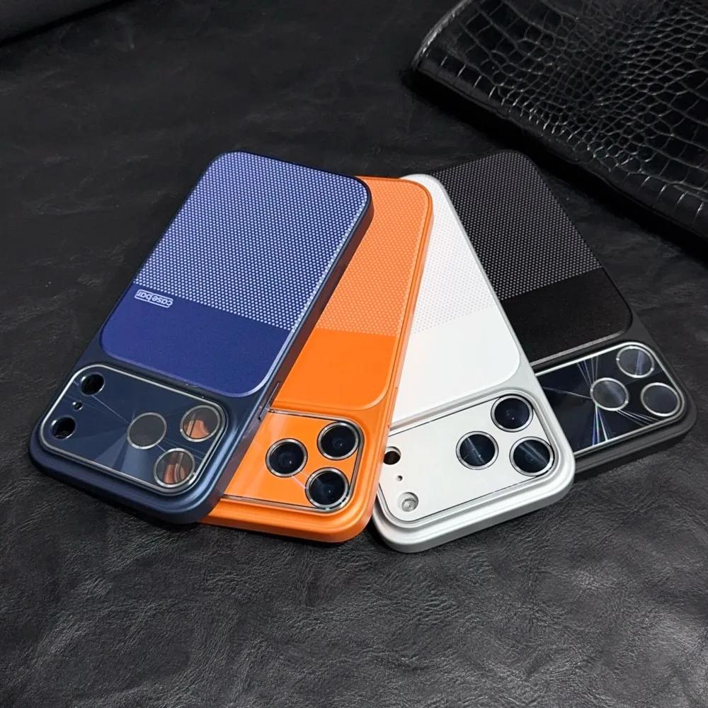 Роскошный Матовый Нескользящий Чехол Для Телефона Для iPhone 17 Air 16 15 14 13 Pro Max Защита Объектива Камеры из Стекла Ударопрочный Защитный Чехол