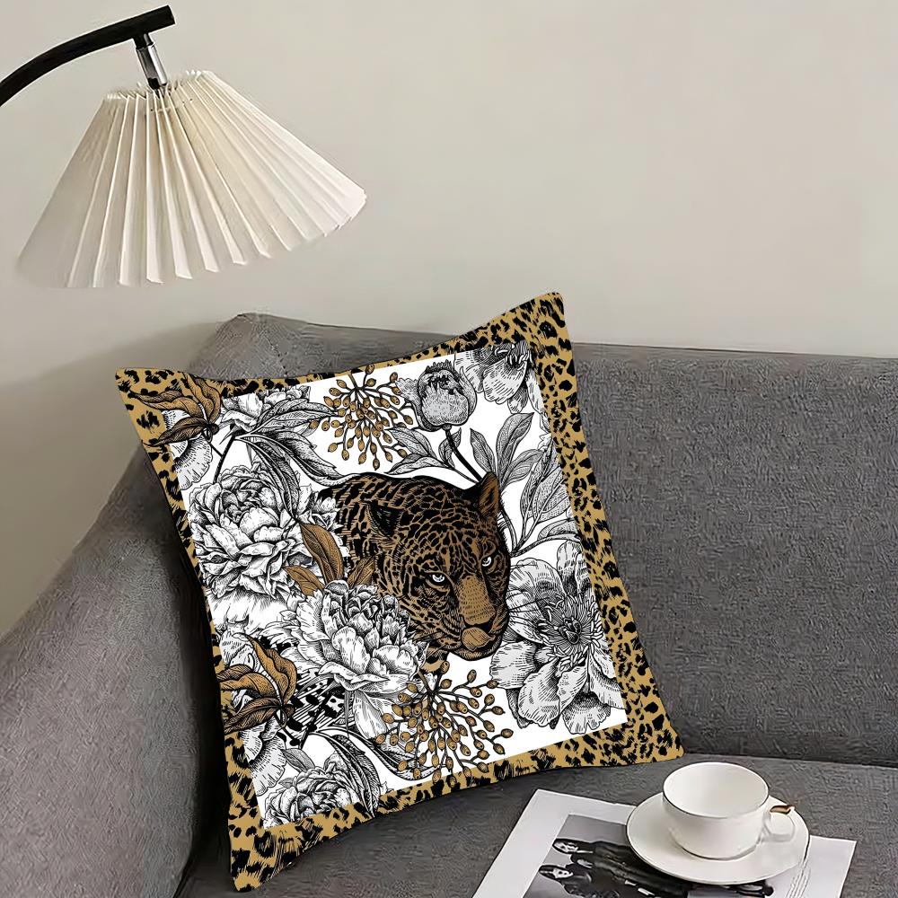 Animals Classical Cushion Cover Pillowcase Ultra Soft Skin Friendly Fabric Cloud Like Comfort Concealed Zipper