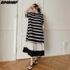 Women Long Dress Summer Plus Size Fashion Black Loose Casual Oversize Cotton