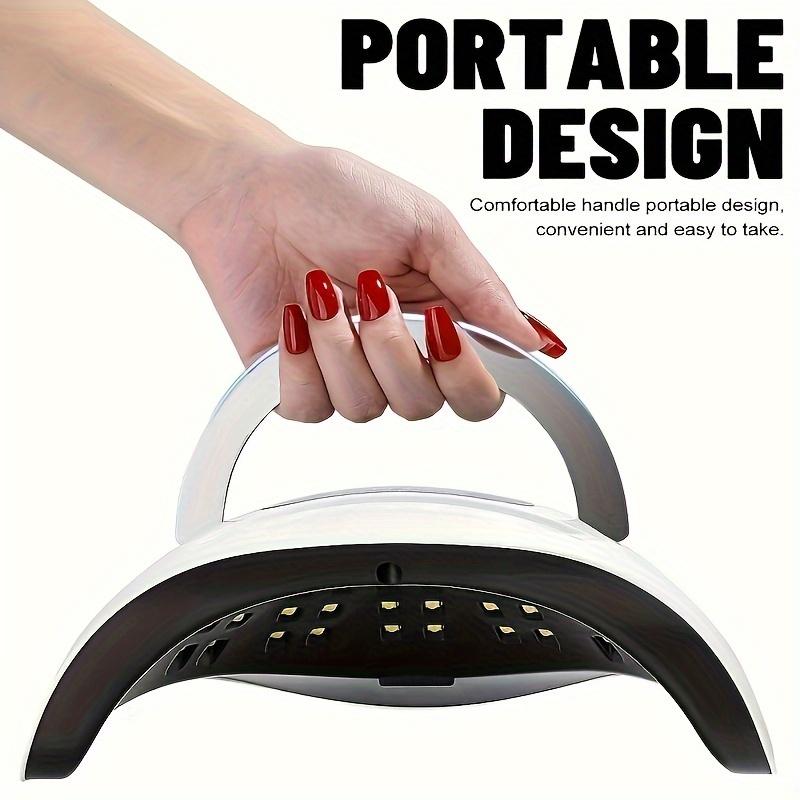 320 Вт УФ-светодиодная лампа для ногтей, быстрая сушка гель-лака для рук и ног с портативной ручкой, 4 таймера и автоматический датчик для домашнего использования