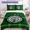 Celtic FC 3pcs Bedding Set Duvet Cover Closure Includes 1 Duvet Cover & 2 Pillowcases for All Seasons Bedroom Home Dorm Decor