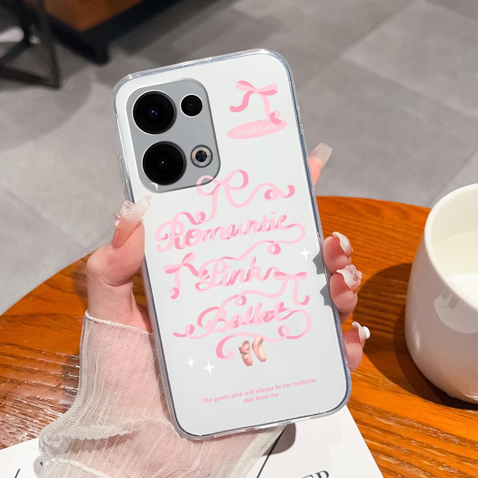 Чехлы для телефона Oppo Reno 13 Pro Повседневный Цветочный Прозрачная Задняя Крышка Для Oppo Reno13 Pro 13Pro 5G Мягкий Тонкий Защита от Падений Корпус