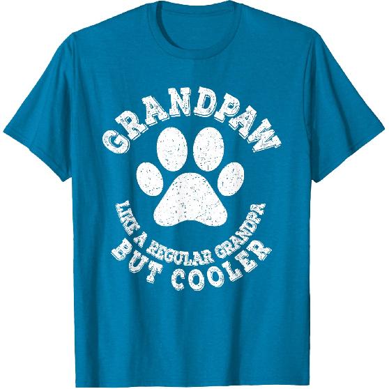 Grandpaw Dog Grandpa Grandfather Funny Vintage Grand Paw Men T-Shirt