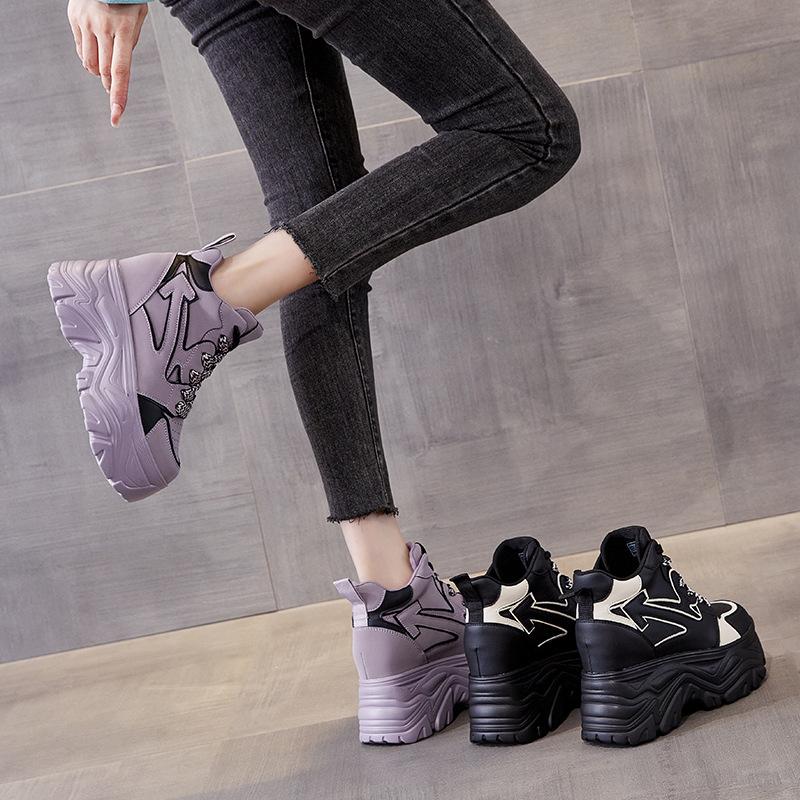 Dad's Shoe Trend, новая универсальная популярная женская спортивная повседневная обувь на толстой подошве и высокой внутренней высоте весной и осенью