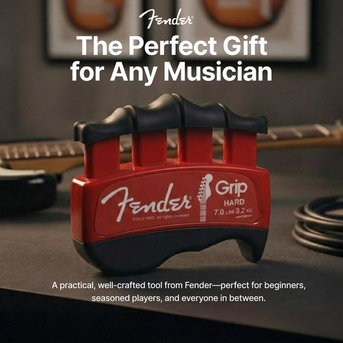 FENDER Grip Hand & Finger Exerciser. Red, 7-Lb / 3.2-kg.