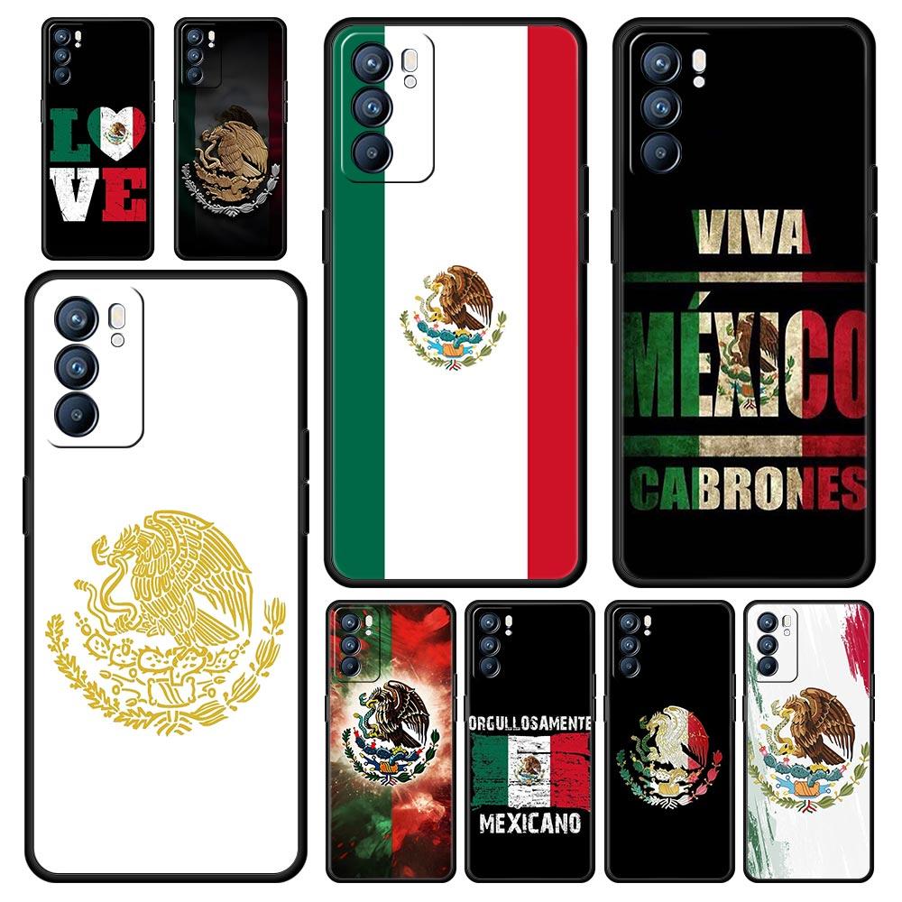 Чехол для телефона с флагом Мексики Для Oppo Reno13 Reno12 Reno11 F Reno10 Pro A54 5G Find X5 A53 A52 A9 A17 4G A79 A80 A98