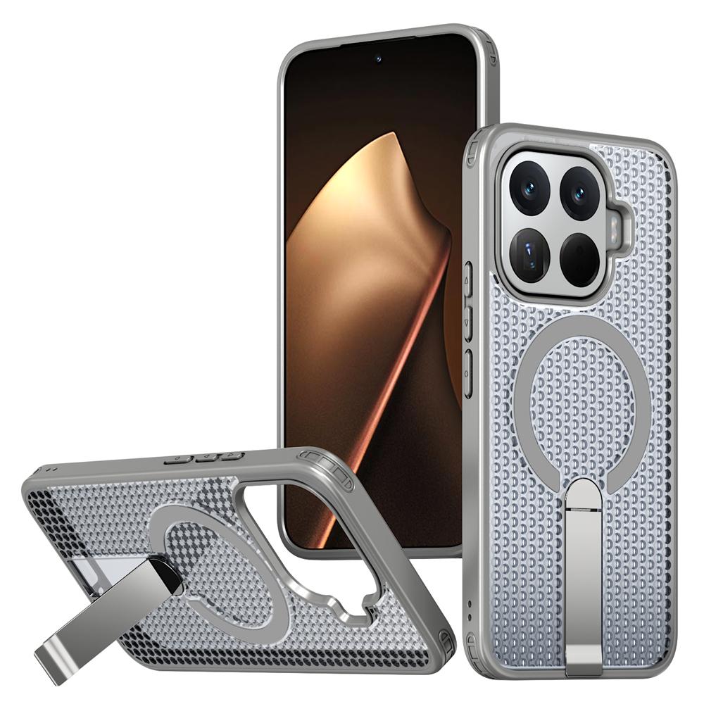 KEYSION Магнитный чехол с полыми элементами для рассеивания тепла для Xiaomi 17T Pro 5G, охлаждающий, со скрытой подставкой, противоударный чехол для телефона для Xiaomi 17T 5G