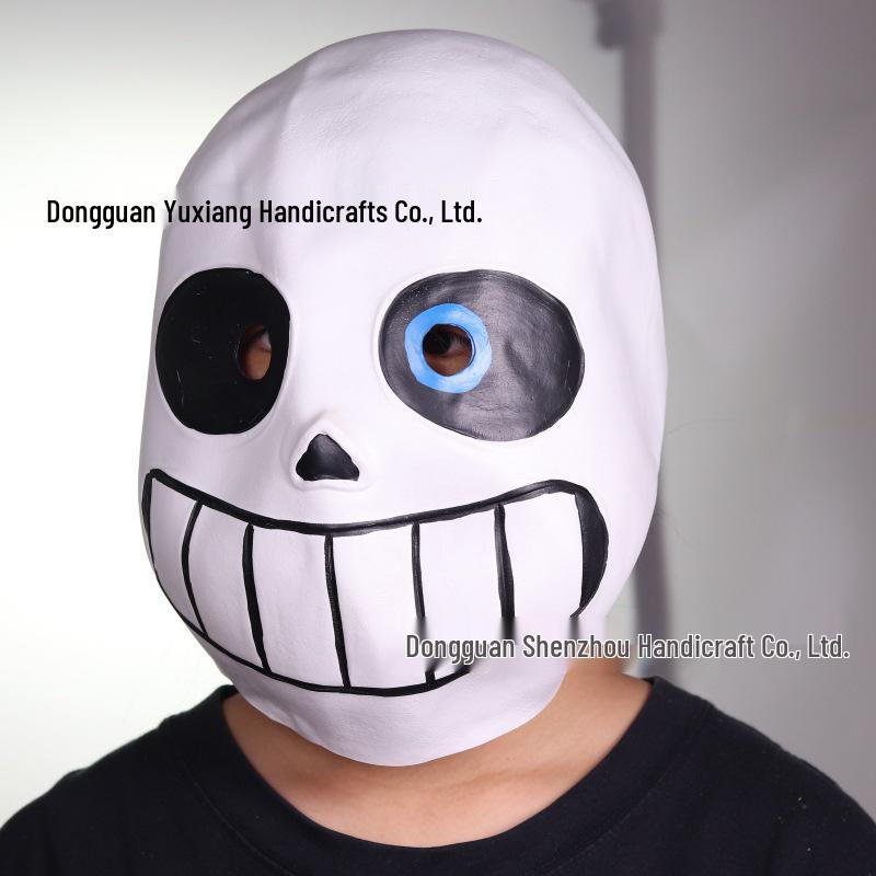 Легендарная Латексная Маска Санса из Undertale для Хэллоуина, Косплея или Розыгрышей