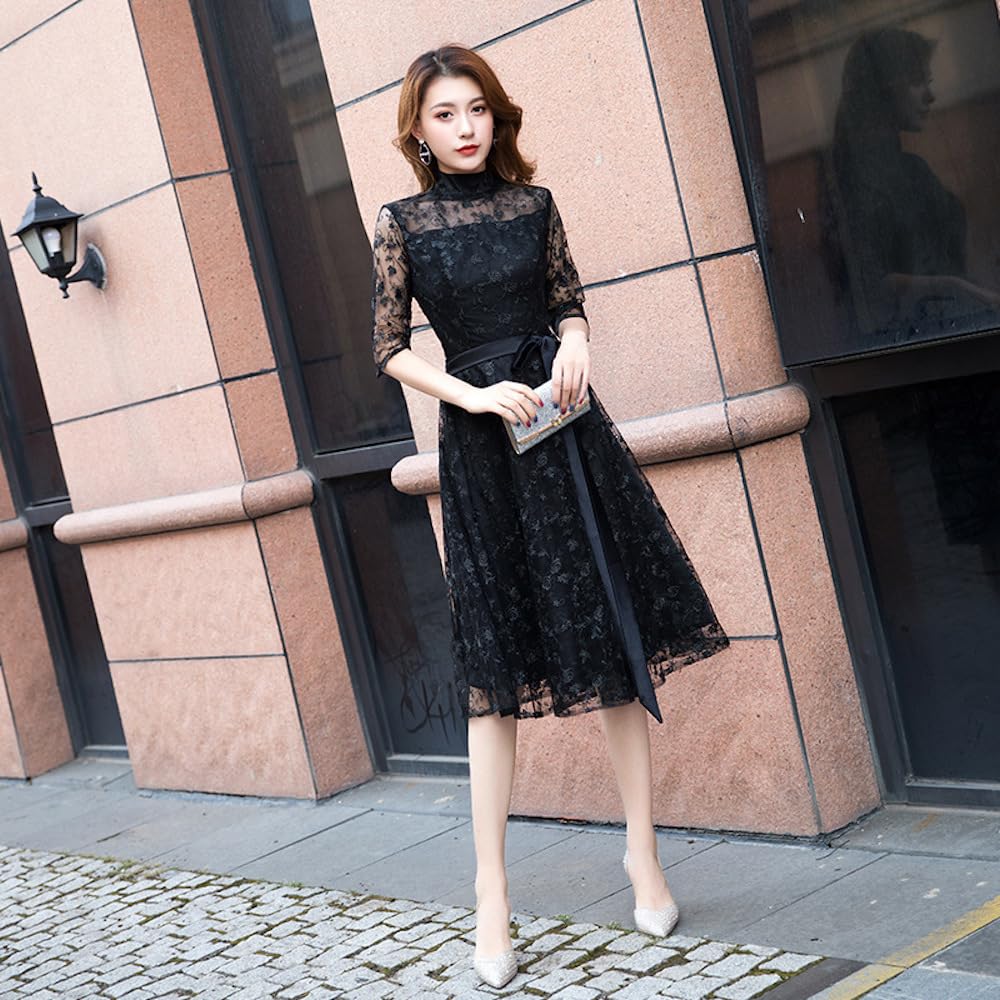 Свадебное вечернее платье EightSTAR Идеально подходит для и Кружевное платье Подходит для женщин 20-30 лет Платье Платье средней длины, Женщины, Гости,