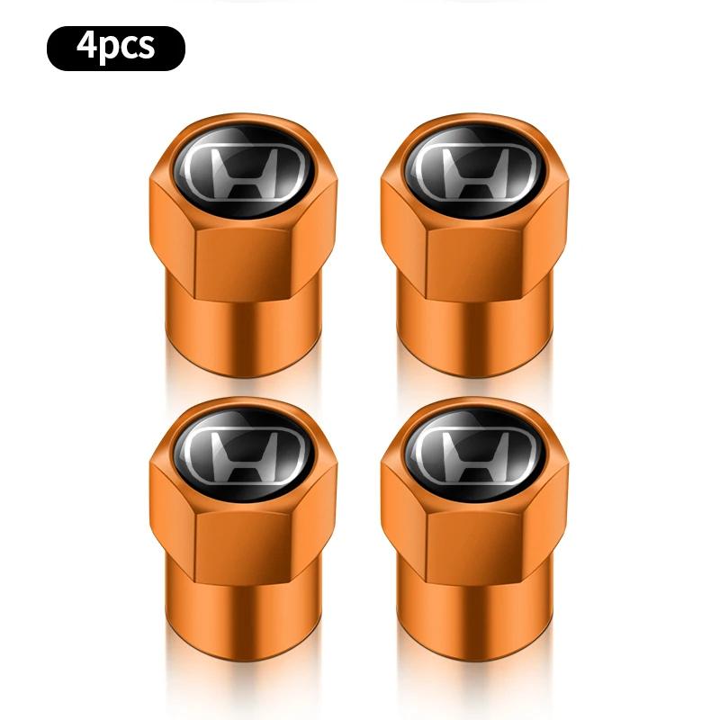 BWAD5 4Pcs Car Wheel Tire Valve Caps Airdust Covers For Honda City Civic FIT CRV Accord Jazz HRV Stepwgn Insight Odyssey Vezel CRZ