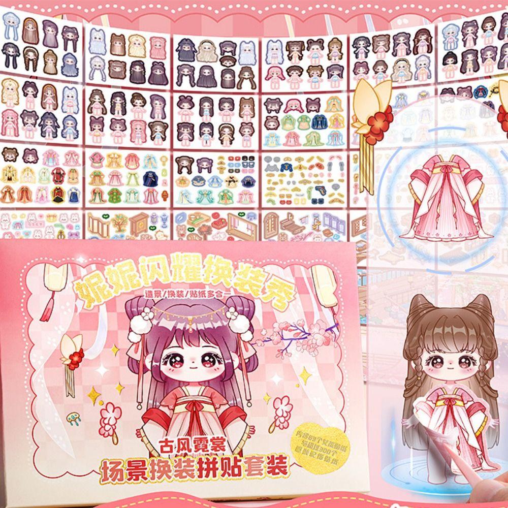 Бумажные наклейки для переодевания своими руками, набор для сборки граффити для переодевания, развивающие игрушки