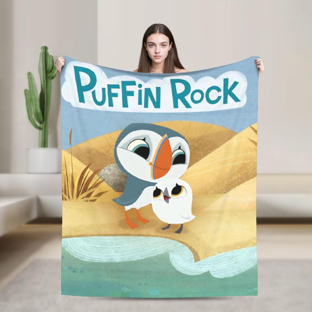 Puffin Rock Oona Baba   Blankets  Travel Flannel Throw Blanket For Couch Chair Soft Custom Quality Bedspread Birthday Gift