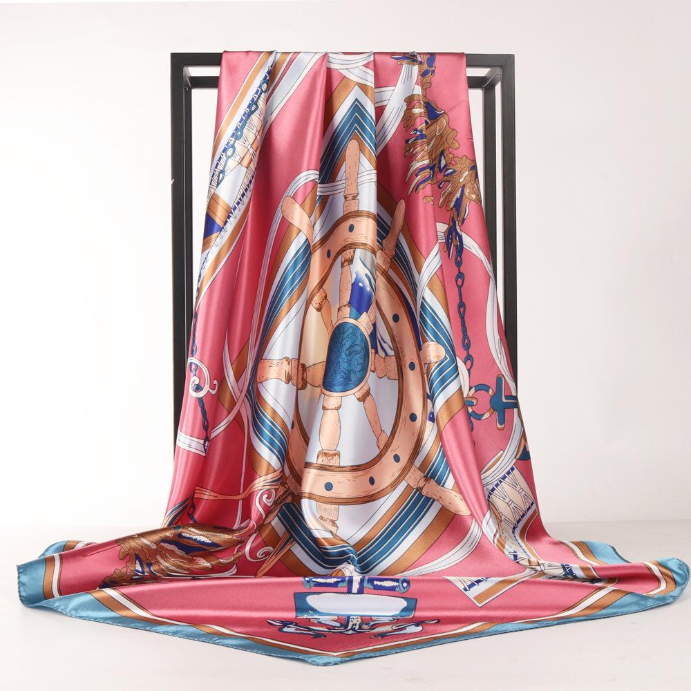 High-quality Luxurious Silk Scarves Headband Scarfs Neck Scarf For Women Chain Silk Scarf Women's Decorative Shawl