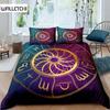 Constellation Duvet Cover Set Golden Pattern Comforter Cover Zodiac Signs Starry Sky Animal Queen Size Quilt Cover For Boy Men