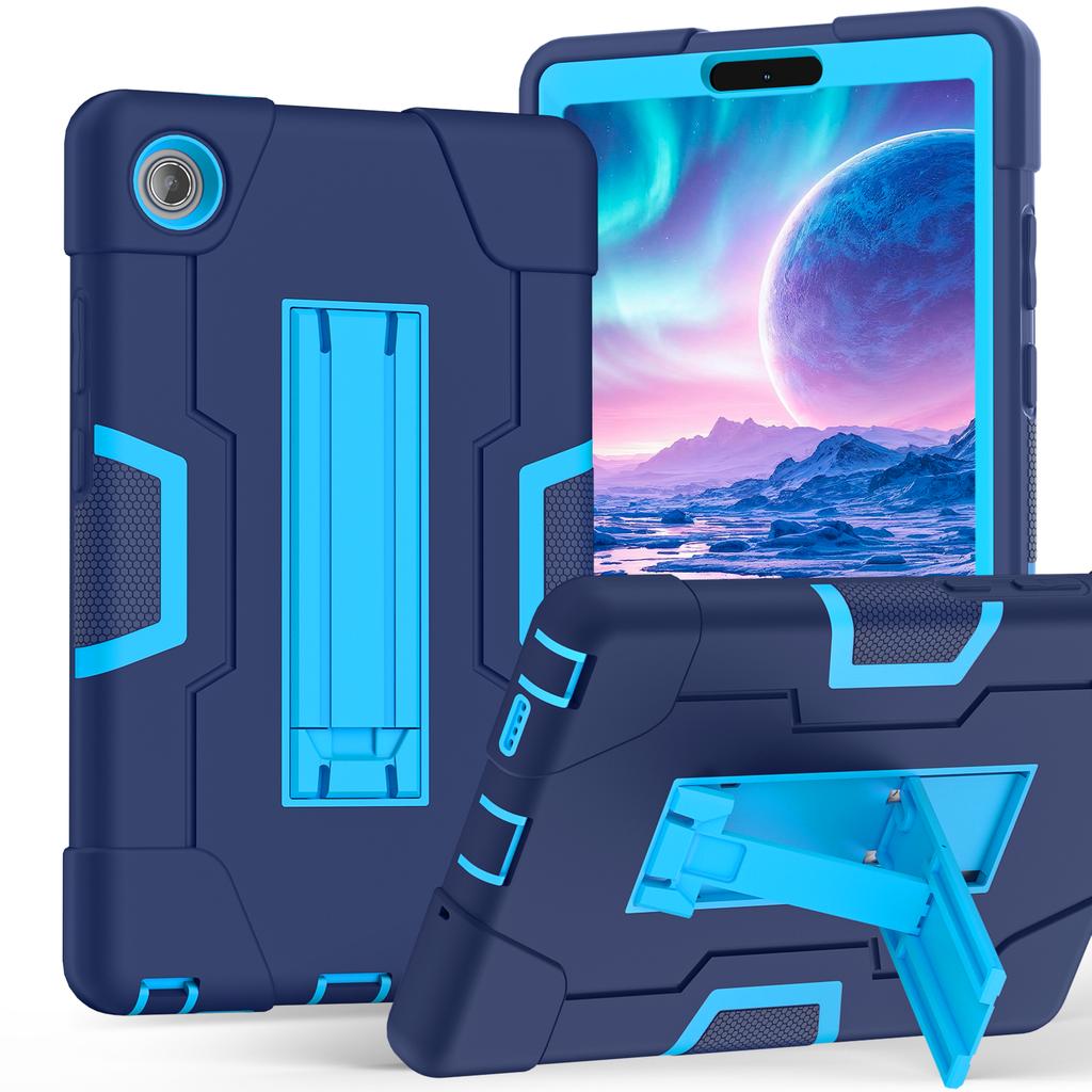 Kickstand Tablet Case for Lenovo Tab One (K9) 2025 8.7inch Model TB305FU PC-Silicone 3-Layers Rugged Heavy Duty Cover Shockproof