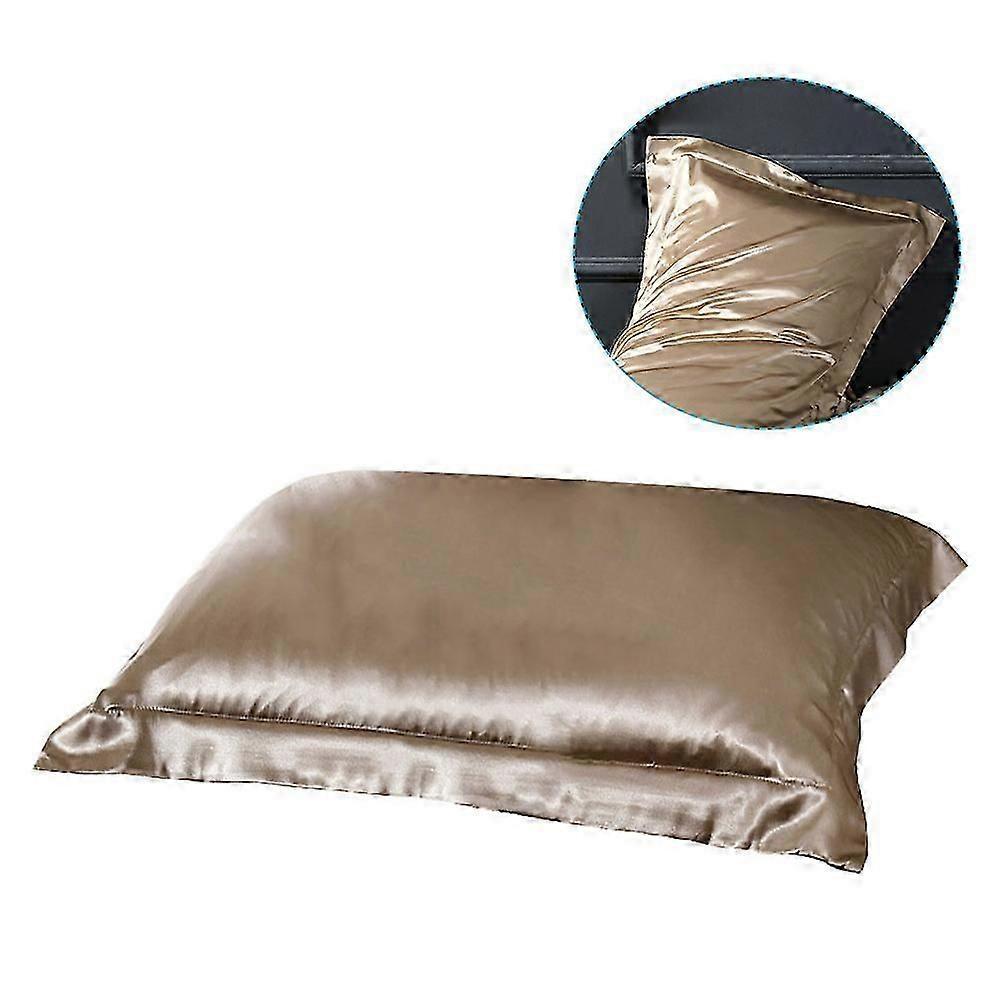 Silk Pillow Case Luxurious Ice Silk Pillow Covers Plain Color Soft Smooth Home Decor