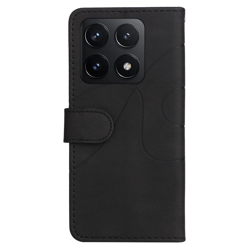 For Xiaomi 14T Leather Case Wallet Stand Color Splicing Phone Cover