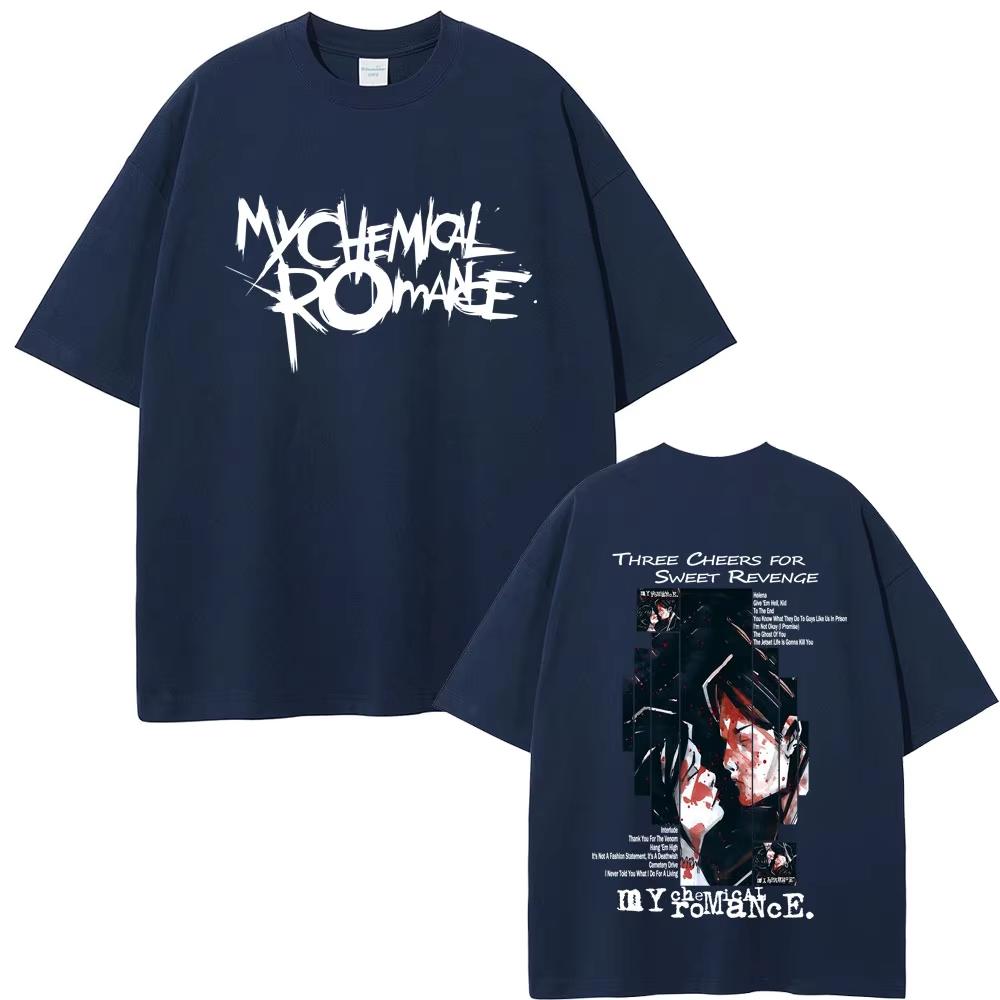 My Chemical Romance графика альбома Хлопковая футболка Мужская Ретро Мода Новый Летний Хип-хоп унисекс Короткий рукав Свободная футболка подарок фанату