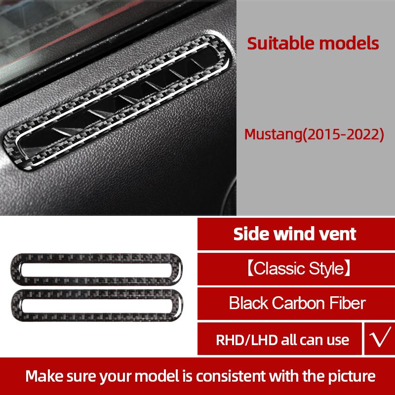 Real Carbon Fiber For Ford Mustang 2015-2022 Center Console Gear Shift Panel Trim Cover Tuning Stickers Car Interior Accessories