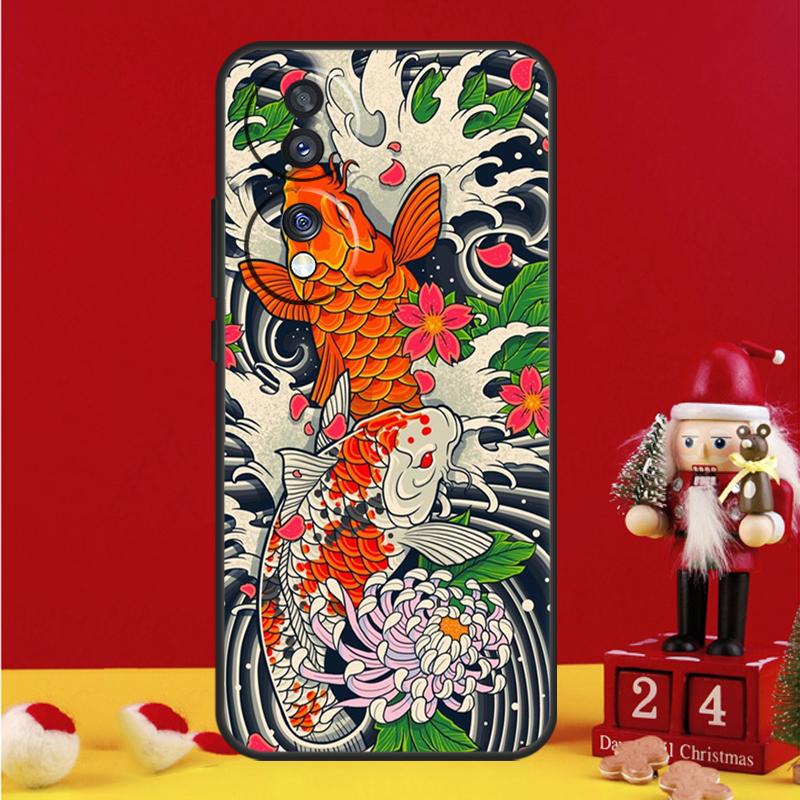 Чехол Yin Yang с рыбами Кои для Honor Magic 5 6 7 8 Pro Honor 200 400 50 70 90 Lite X8b X8c X9a X9b X9c Win RT Cover