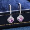 Square Zirconia Earrings Wedding Earrings Ear Jewelry Fashionable Metal Drop Earrings Perfect for Fashionable Women