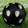 Leeds United AFC Size 5 Soccer Ball, Machine-Stitched PVC, Durable & High Bounce, All Ages Fit, fan merchandise, matches & outdoor use.