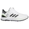 Adidas Golf Solar Motion Boa 24 Golf Size 3E Men's Shoes, White/Core Black/Green Sparkle, 27.0 Cm,