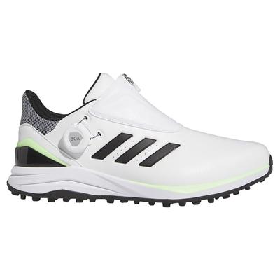 Мужская обувь для гольфа Adidas Golf Solar Motion Boa 24, размер 3E, бело-черная с зеленым блеском, 27,0 см,