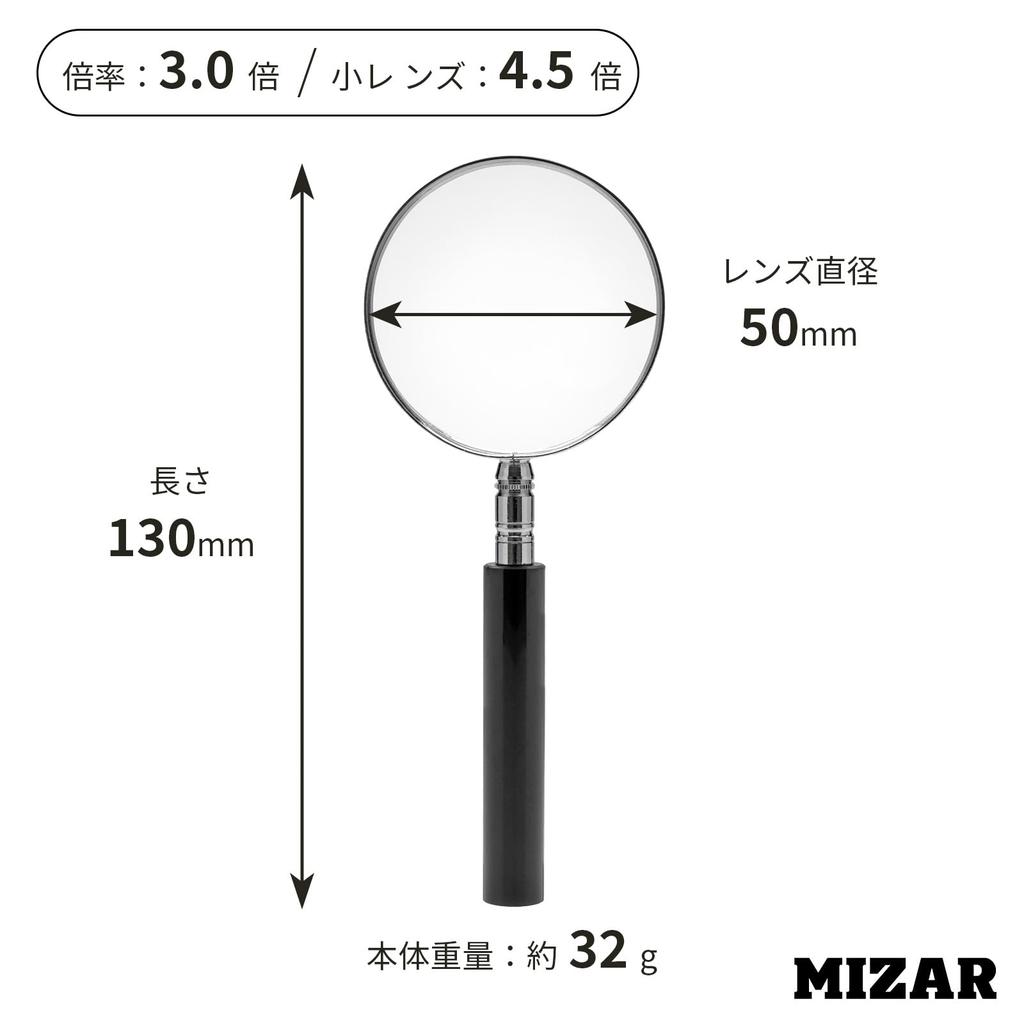 Легкая ручная лупа с 3-кратным увеличением и увеличением с маленькой линзой 50 мм. Идеальный подарок на день или в знак уважения.