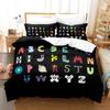 Комплект постельного белья Alphabet Lore Single Twin Full Queen King Size Комплект постельного белья Aldult Kid Bedroom Duvetcover Sets Anime Bed Sheet Set