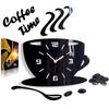 COFFEE TIME 3D CUP WALL CLOCK