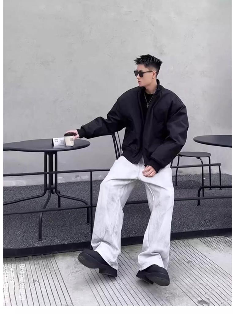 Унисекс Зимняя Летная Куртка в Стиле Гочао, Прямого Кроя - На Утеплителе из Хлопка, Плотная, Модная и Свободная.