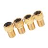 Brand Brass Valve Adapter Cap Pump Connector 4 Pieces for Bicycles and Motorcycles AS [No Product]