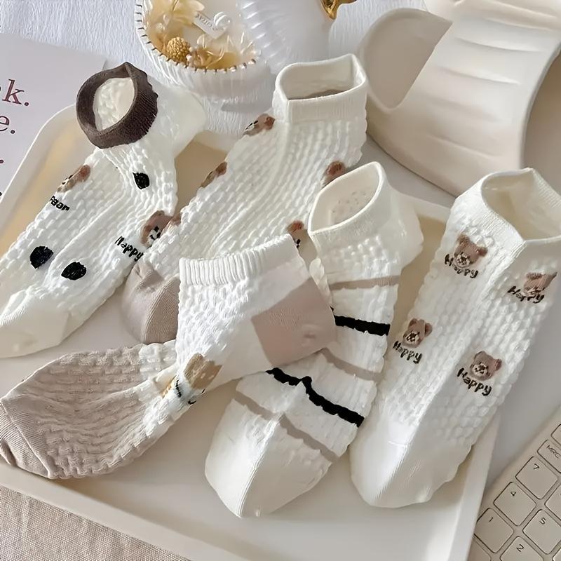 Женские короткие носки Милые носки до щиколотки для лета, весны, осени, Дышащие Стильные