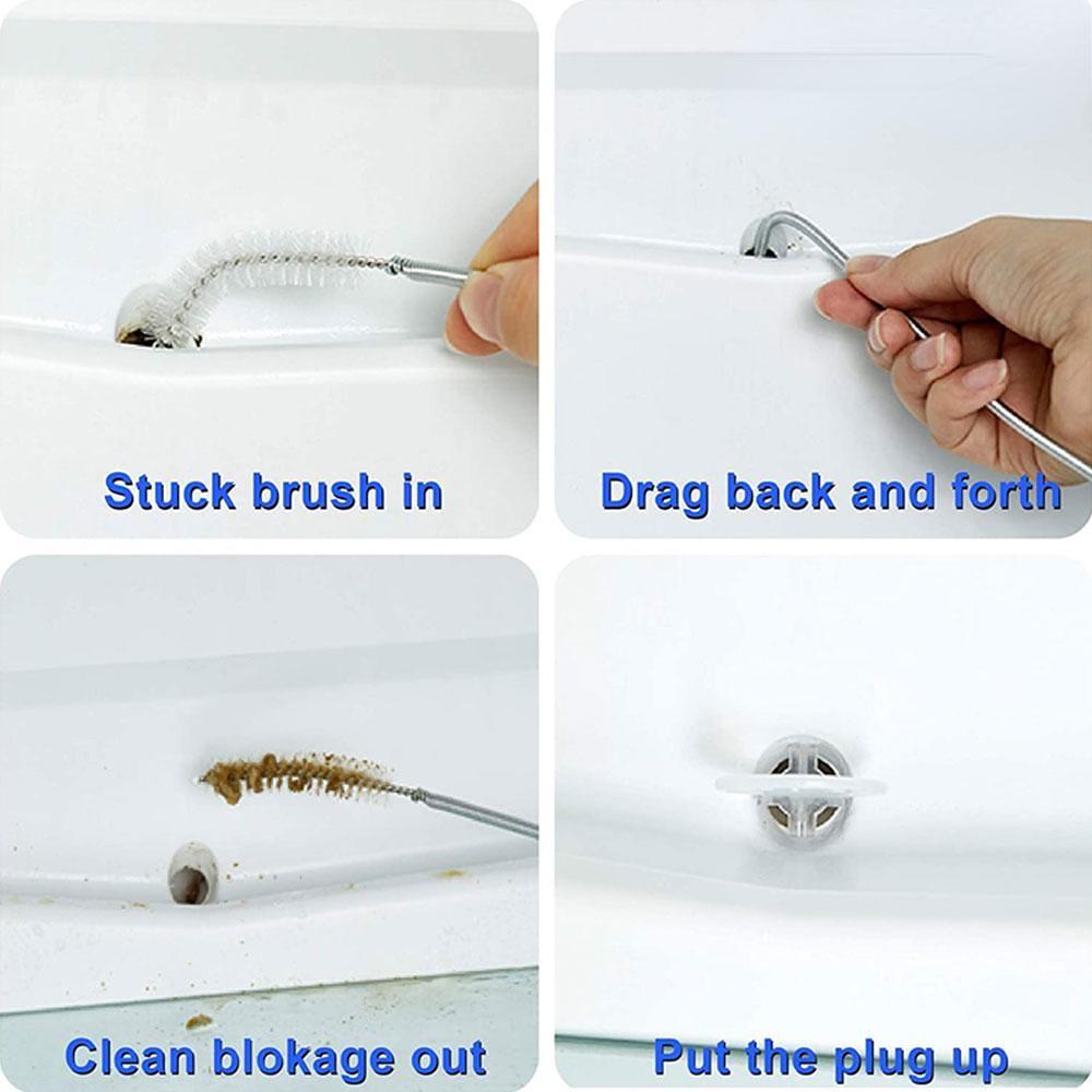 1Set/5Pcs Refrigerator Drain Hole Clog Remover Dredge Cleaning Tools Fridge Hole Brush Water Outlet Cleaner for Household Clean
