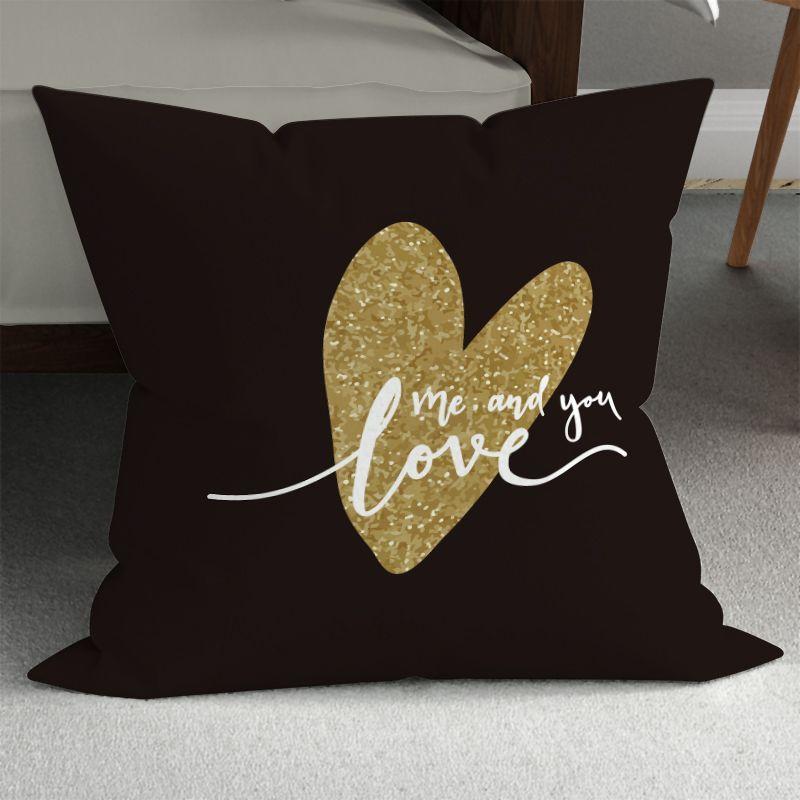 Romantic Couple Wedding Decorative Sofa Pillows: Minimalist Double-Sided Printed Square Pillow Covers (Includes Pillow Insert)