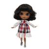 Кукла ICY Blyth 1/6 BJD 30см с темной кожей и короткими черными кудрявыми волосами матовое лицо NUDE шарнирное тело BL950